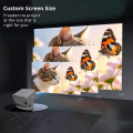 Smartbarry HT23 Projector Android 11 1280*720P support 4k 1080P 260ANSI Dual Wifi 180°flexible BT5.0 Cinema Outdoor Portable Projetor. 