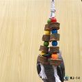 UK Bird Toys Natural Wooden Birds Parrot Colorful Toys Chew Bite Hanging Cage Balls Ropes Garden Ornament Pet Supplies Practical and Fashion. 
