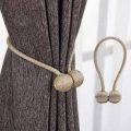 2 Pack Magnetic Curtain Tiebacks, Decorative Curtain Holdbacks for Window Décor. 