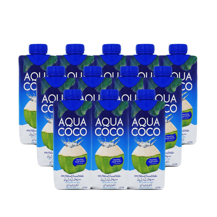 Aqua Coco 100% Natural Coconut Water (12pcs of 330ml)