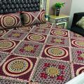 Crystal Cotton bedsheet with standard size 2 pillow cover. 