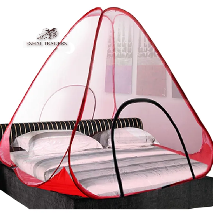 ESHAL%20Peaceful%20Sleep%20Double%20Bed%20Mosquito%20Net%20%20Korean/Taiwani%20Mesh%20%20Multicolor%20Machar%20Dani%20%20Heavy%20Steel%20Wire%20Frame%20%20Folding%20Full%20Size%20Bed%20Net%20%20Best%20Quality%20-%20Image%202