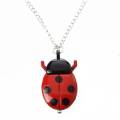 Red Ladybug Necklace Pendant Clock Watch HOT. 