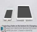 Wall Mount Acrylic Phone Holder, Tablet Stand Remote Control Holder Hands for Charging, Large Media Organizer Caddy Box for Desk and Nightstand (2 Holes). 