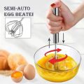 2024 New Stainless Steel Semi-Automatic Whisk,Automatic Whisk Mixer Stirrer Tool, Hand Push Mixer Stirrer Kitchen Gadgets for Blending, Whisking, Beating. 