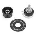 Nitrip RV24YN20S Synthetic Film Potentiometer Knob Scale Set Carbon + Dial Plate 100K. 