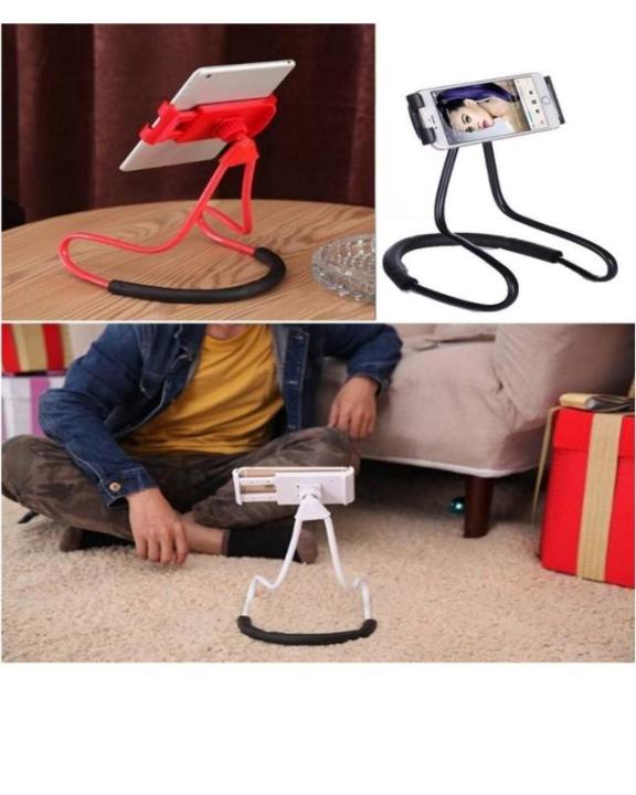 Lazy%20Bendable%20Flexible%20Hang%20Neck%20Phone%20Holder%20360%20Degree%20Rotation%20Mobile%20Stand%20-%20Black%20-%20Image%205