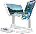 Premium Smart Foldable Mobile Stand for Table and Mobile, Height Adjustable Universal Phone Holder for All Smartphones & Tablet (Black). 