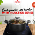 Sonex Induction Galaxy Casserole 28cm – Non-Stick Marble Coating (Inner & Outer), Induction Base Handi with Glass Lid – Premium Nonstick Cookware. 