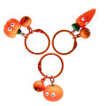 Small Size Carrot Keychain Decorative Cute PVC Gardener Keyring Shovel Keychain for Gardeners Key Decoration Promotional Item. 