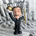 1pcs 7.5cm Alternating current Nikola tesla Action Figures doll kids collection model toy. 