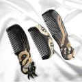 Retro Natural OX Cow Horn Dragon Phoenix Peacock Comb Hair Brush Health Scalp Massage Anti-static Combs Detangle Woman Gift. 
