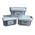 3pc Mini Plastic Food Containers Storage Boxes Organizer Stackable. 