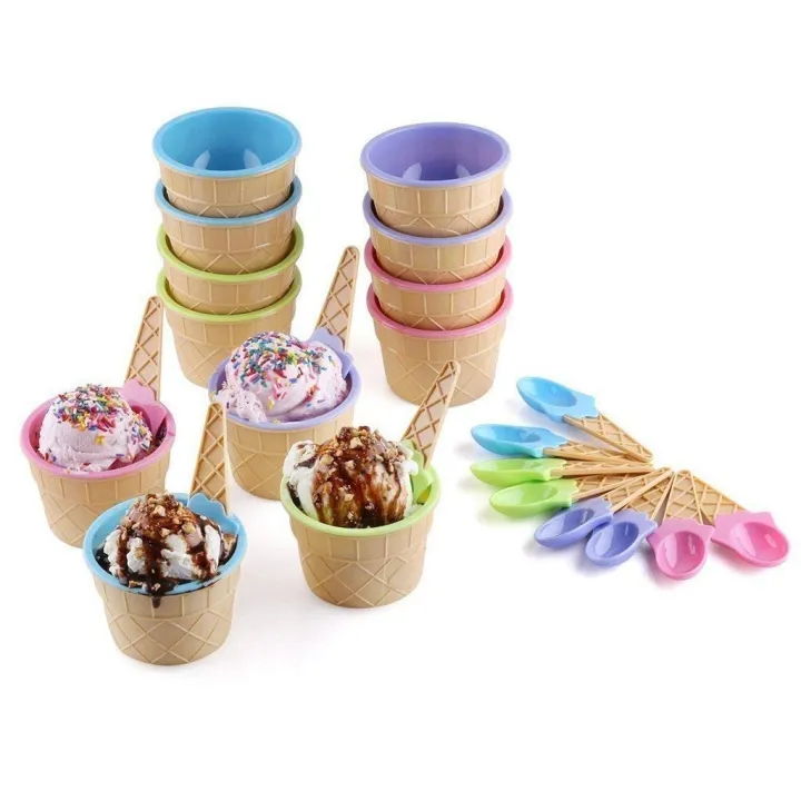 2Pc%20Set%20Ice%20Cream%20Solid%20Bowl%20with%20Spoon,%20Plastic%20BPA-Free%20Ice%20Cream%20Cone%20Shape%20Cup.%20-%20Image%205