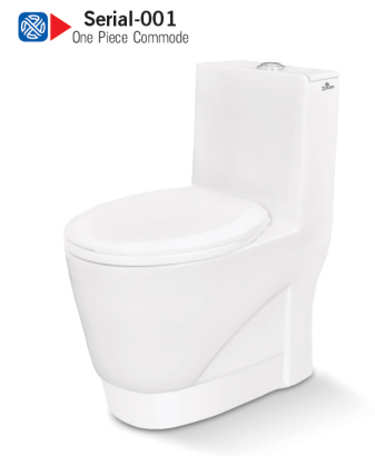 Serial-001 One Piece Commode Zircon Sanitary Were (With out Commode ...
