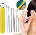 Ear Wax Cleaning Kit, 6 Pcs Ear Pick Tools, Wax Removal Kit, Ear Cleaning Tool Set, Spring Earwax Cleaner Tool Ear Wax Remover, Reusable Ear Cleaner for Children and Adult. 