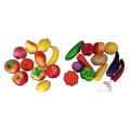 Pack of 8 - Thermocol Artificial Vegetable & Fruit for Decoration (Decorative Random 4 Pcs Vegetables & 4 Pcs Fruits). 