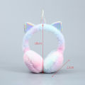 Gradient Color Unicorn Fluffy Earflap Children Kids Lovely Earmuffs Warmer Soft Plush Headband Fur Headphones Earmuff. 