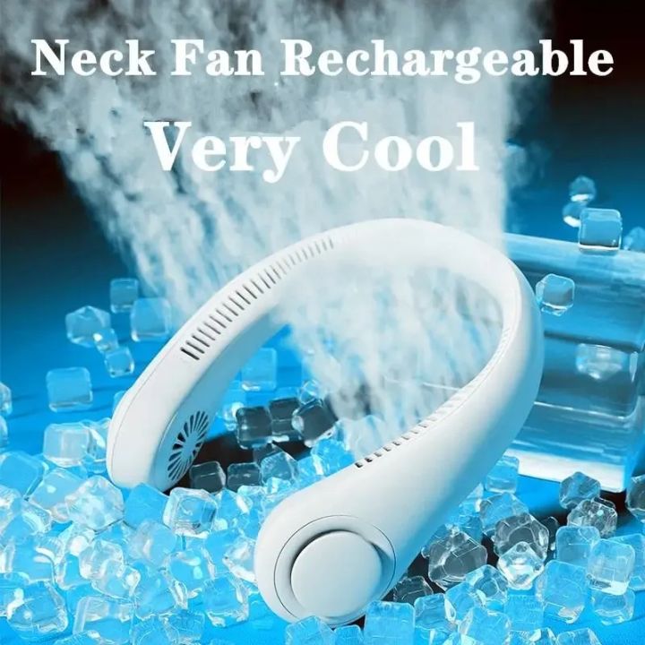Portable Neck Fan with Powerful 4-Speed Settings - Rechargeable Hands-Free  Cooling for Office, Home, Outdoor