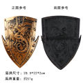 2025 Guanghan Bronze pirate battle armor dragon-shaped lion shield buckler horn shield eye mask mask set. 