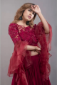 Maroon Ruffle Dupatta Most Trending Article Of The Season❤😍😍. 