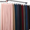 Fold Pleated Pants Women's Trousers For Women Bottoms Spring Summer Casual Pant Mid Waist Wide Leg Pants Female Pantalon Mujer BQ. 
