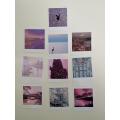 Pink aesthetic Polaroids Pack of 10 - Size: (5 x 5) cm. 