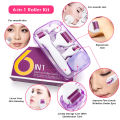 Derma 6 in 1 Micro Needle SKin Therapy Derma Roller Kit For Face & Body. 