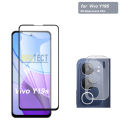 Pack of 2 vivo Y19s 9D Tempered Glass + Back Camera Lens Protector 9H Soft nano Unbreakable & 21D 100D 5D 111D Black Border Full glue Edge to Edge Screen Glass Protector For vivoy19s - Transparent. 