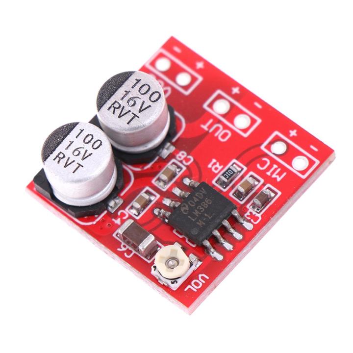 DC 5V-12V LM386 electret microphone power amplifier board gain 200 times mic amp