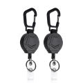 4 Pack Retractable Keychain, Badge Holders, Badge Reel with 23.6Inch Retractable Cord, Multitool Carabiner Key Chain Durable Easy Install. 