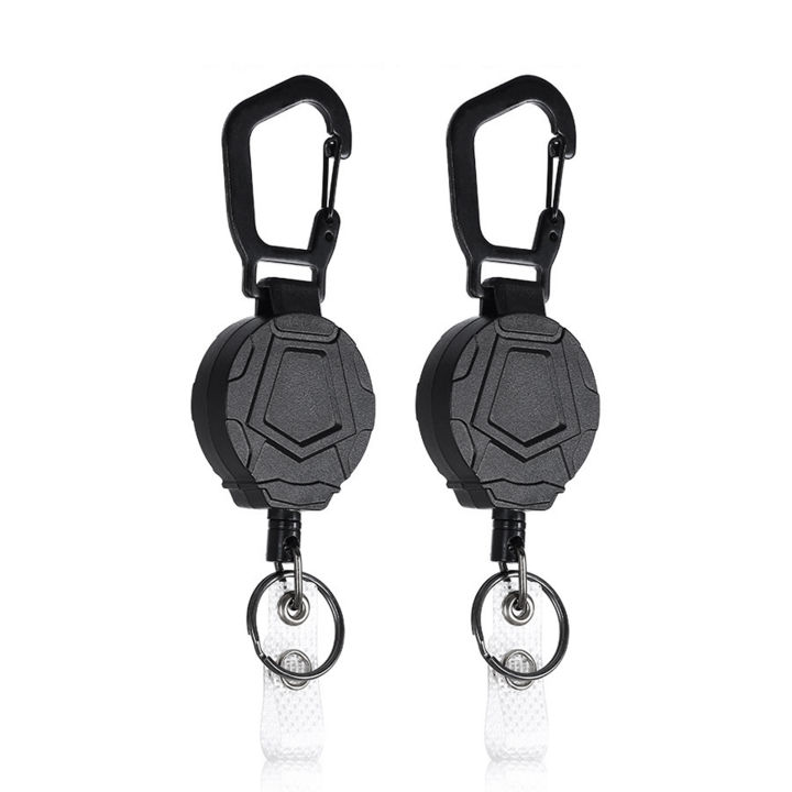 4 Pack Retractable Keychain, Badge Holders, Badge Reel with 23.6Inch Retractable Cord, Multitool Carabiner Key Chain Durable Easy Install