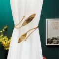 Buckle Open Mouth Design Portable Decorative Alloy Curtain Holder. 