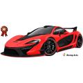 2 x 1 Feet Sports Car Self Adhesive Wall Sticker Kids Room Decor PVC Material. 