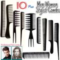 10PCs Multi-Professional Salon Hair Comb Set Gentle Vibrant Color Hair Combs - Easy to Style,Hairdressing Combs Set For Women And Men with Comfortable Handle. 