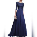 Navy Blue Long Evening Maxi Dress For Women`s. 