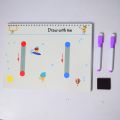 Big Size A4 Kids Magical Tracing Workbook Set 64 Pages With Two Markers Duster Attached, A4 Kids Educational Learning Tracing Book, Reusable Calligraphy Copybook, Practice Drawing Book for Kids, Pen Control Training Drawing Book, Handwriting Practice Copy. 