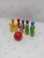 Colorful Wooden Bowling Ball Game Indoor Bowling Set 10 Pins 1 Ball Family Fun Party Game Sport Kids Development. 
