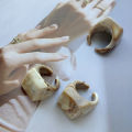 Vintage Marble Design Open Size Acrylic Band Rings Men Women Finger Jewelry Geometric Round Square Chunky Resin Rings. 