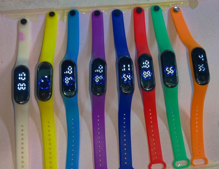 kara band led watch for boy and girl with many colour