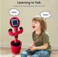 Latest design Rechargable Dancing Cactus Talking Recording Toy, Wriggle Singing Cactus Repeats What You Say, Soft Plush Talking Toy Electric Speaking Cactus Baby Toys Funny Creative Kids Toy Red Colour. 