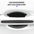 FG 2Pcs/4Pcs Car Rear Mirror Door Bowl Handles Reflective Protective Sticker Film Protector Trim Sticker Anti-Scratch Car Handle Bowl Strip Protection. 