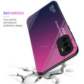 PlusCase for Vivo V23e Case Glass Hard Gradient Painted Shockproof Phone Back Cover. 