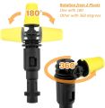 Turbo 360 Degree Jet Spray Nozzle for Karcher Pressure Washers K2 - K7 - Gimbaled Spin Turbo Lance Dirt Blaster - Replacement for Karcher Vario Power Jet Short 360 Nozzle VP180S. 