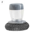 Palm Scrubber Multifunctional Portable PED Kitchen Soap Dispensing Palm Brush for Home. 
