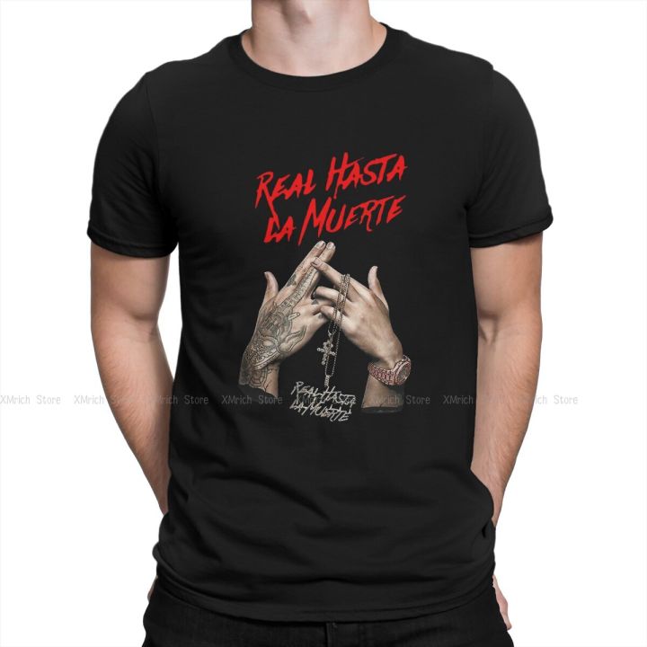 Anuel AA Real To Death T-Shirt Men Emmanuel Gazmey Santiago Vintage Pure Cotton Tee Shirt Crew Neck Short Sleeve T Shirts
