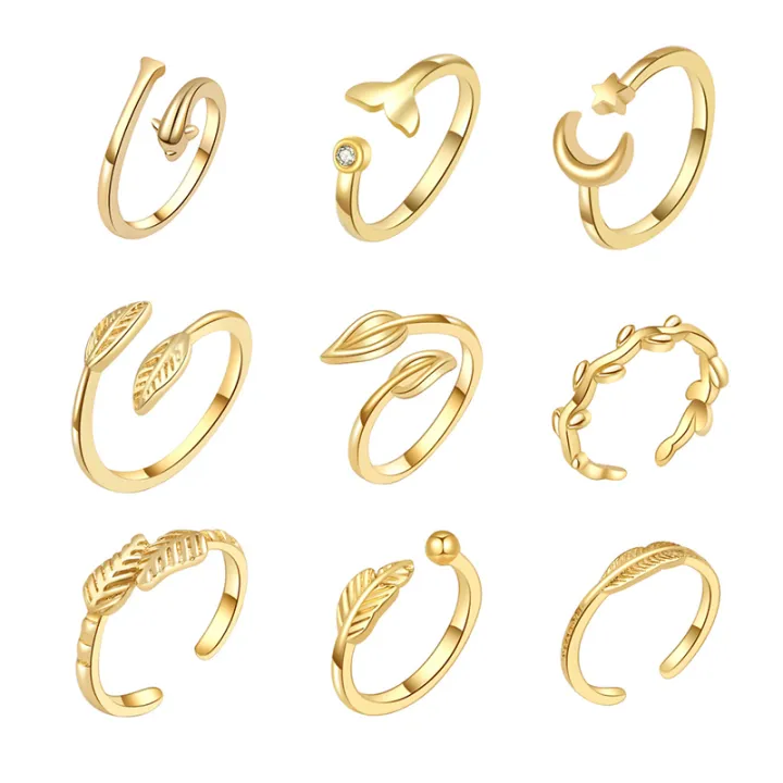 %E3%80%90Thriving%E3%80%91%20Adjustable%2018K%20Toe%20Rings%20For%20Women%20Beach%20Open%20Toe%20Rings%20Flower%20Arrow%20Tail%20Pinky%20Band%20Rings%20Barefoot%20Foot%20Jewelry%20ZHANGNA%20-%20Image%203