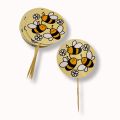 HONEYBEE THEME CUPCAKE TOPPERS - PACK OF 10 - HONEY BEE CUPCAKE TOPPERS - BIRTHDAY DECORATION - CUPCAKE DECORATION - CAKE DECORATION. 