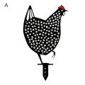 Creative Black Metal Chicken Statue Ornament Decor Yard Art Garden Sculpture. 