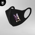 Bts With Picture Design Washable Face Ninja Mask - Fashionable And Protective Face Mask - Stay Stylish With Bts-Inspired Face Mask Design. 
